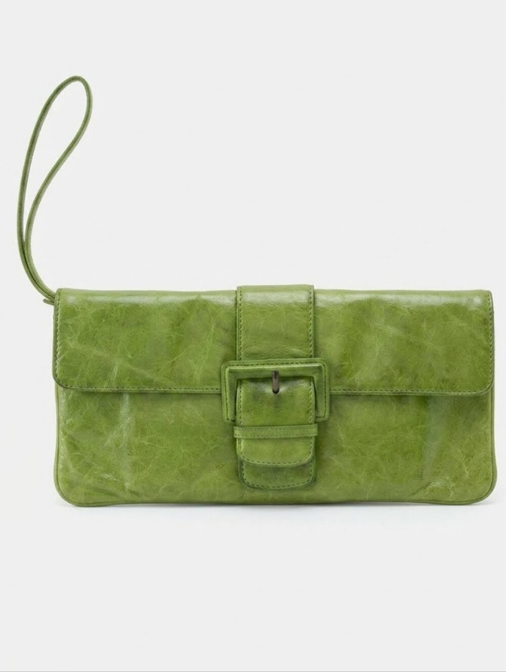 HOBO International Green Leather Clutch with Buckle - Picture 5 of 13